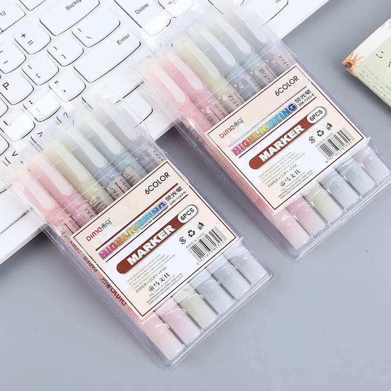 Stylo surligneur à Double tête - Pastel Highlighter Set Double Ended avis et prix