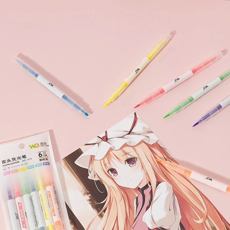 Stylo surligneur à Double tête - Pastel Highlighter Set Double Ended avis et prix