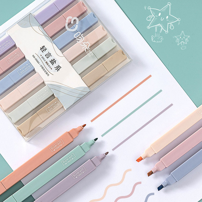 Ensemble de stylos surligneurs - Pastel Highlighter Set Double Ended avis et prix